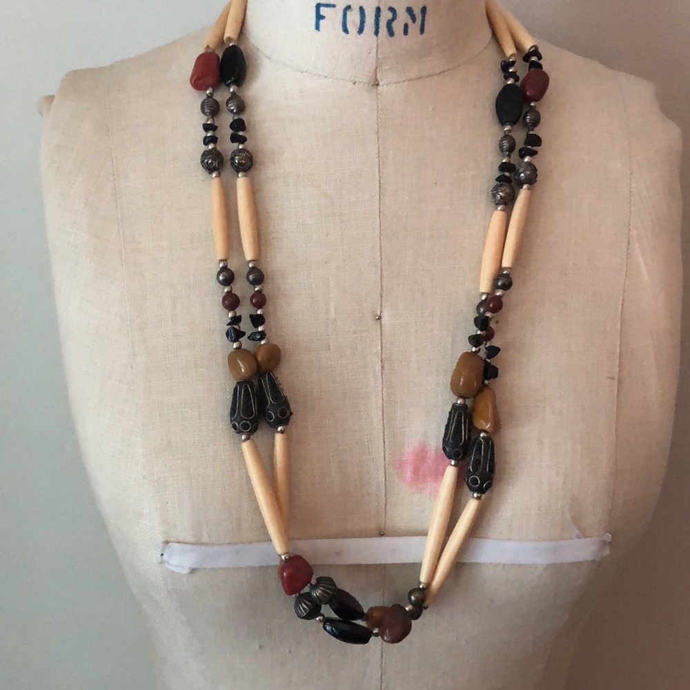 Unique Bead & Stone Necklace/Belt